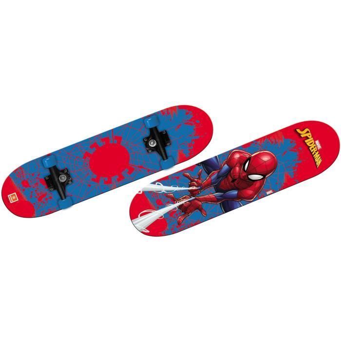 Monopatín - MONDO - Spider-Man - 80 x 20 cm - Rojo / Azul