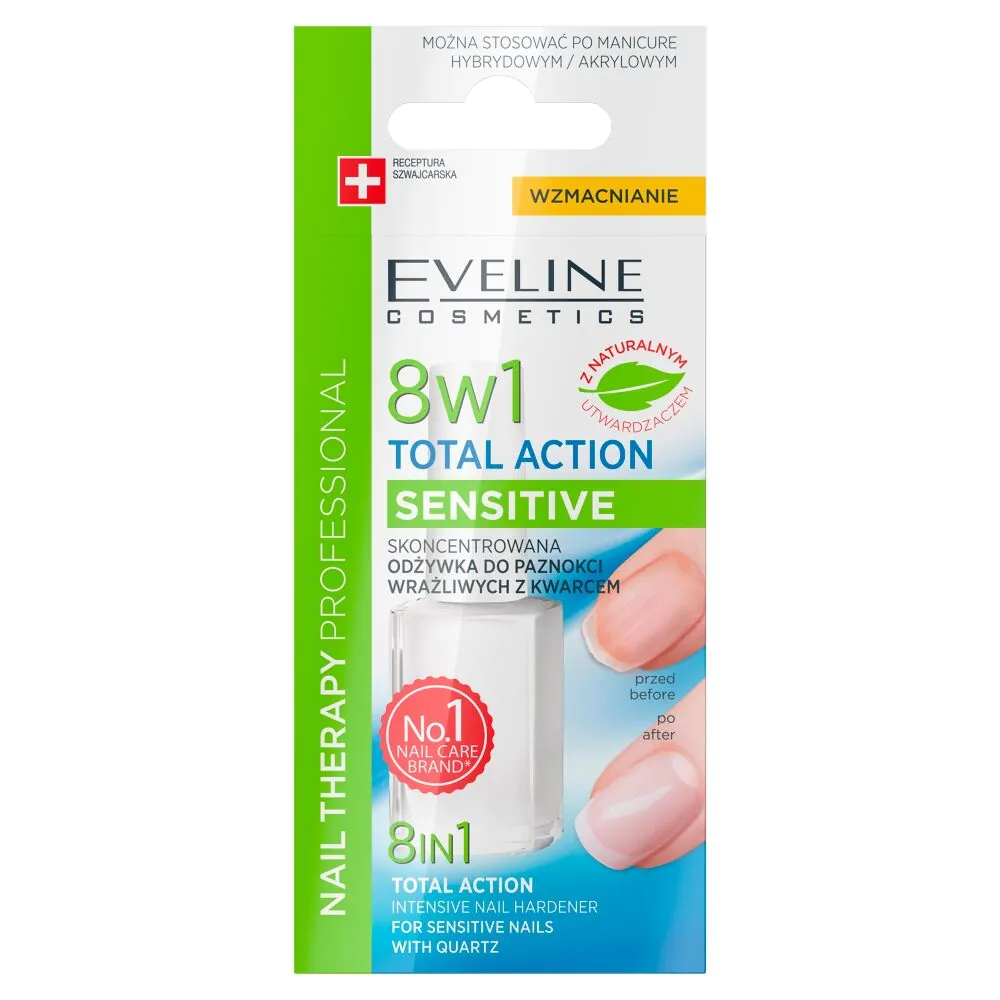 Eveline Cosmetics Nail Therapy Odżywka do paznokci 8w1 Sensitive