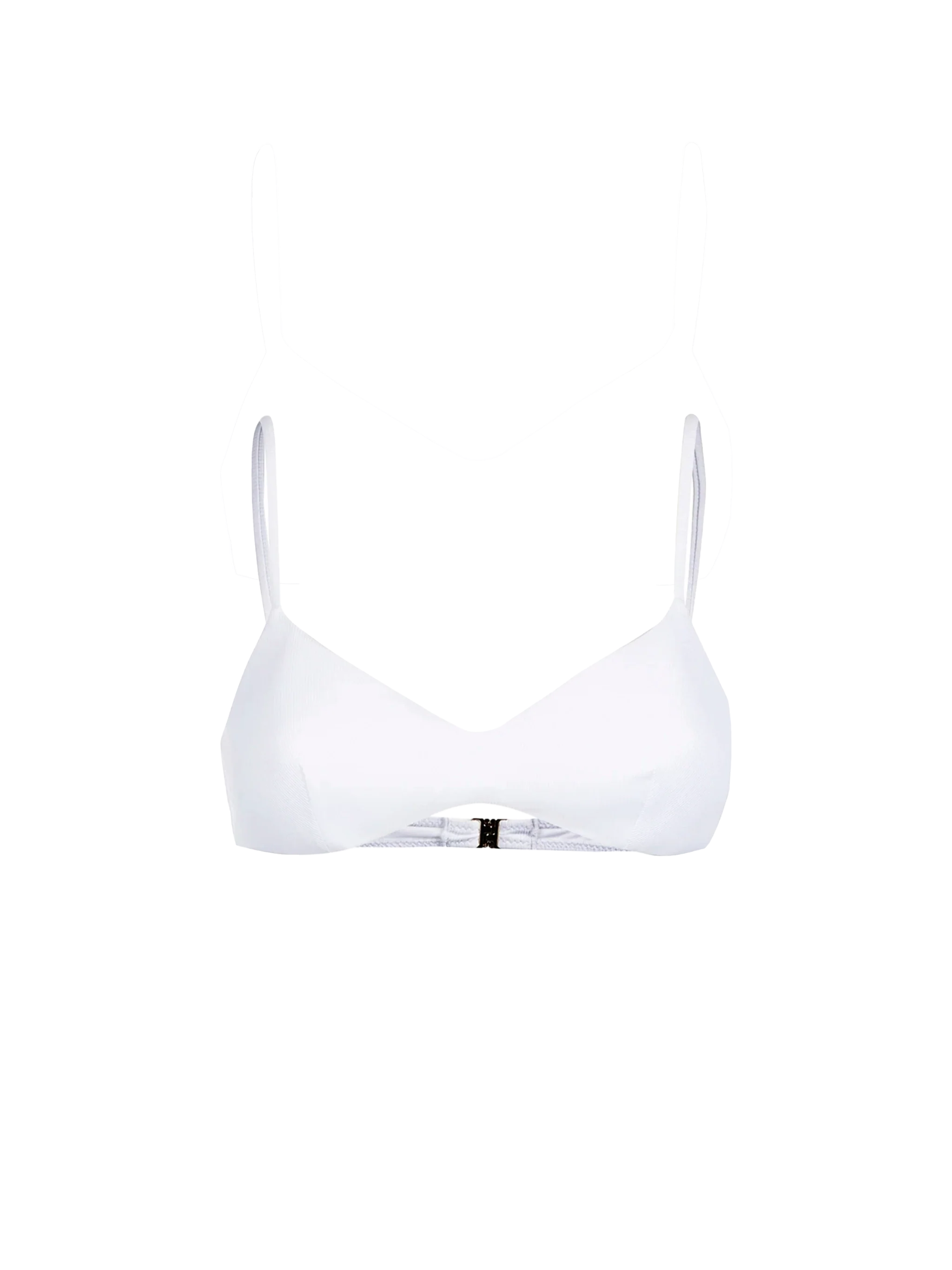 Witte geribbelde bralette