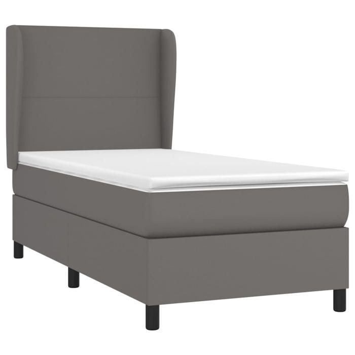 Somieră cu lamele și saltea - Maison Exclusive - Piele ecologică - 90x200 cm - Relaxare maximă