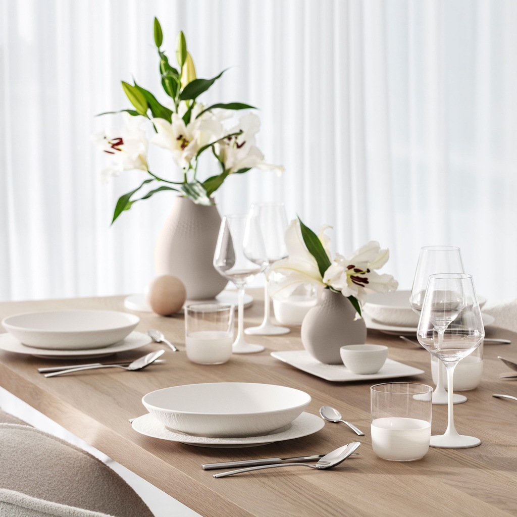 Villeroy & Boch viskija glāžu komplekts, 4 daļas. Rock Blanc šķirne – 1 daļa