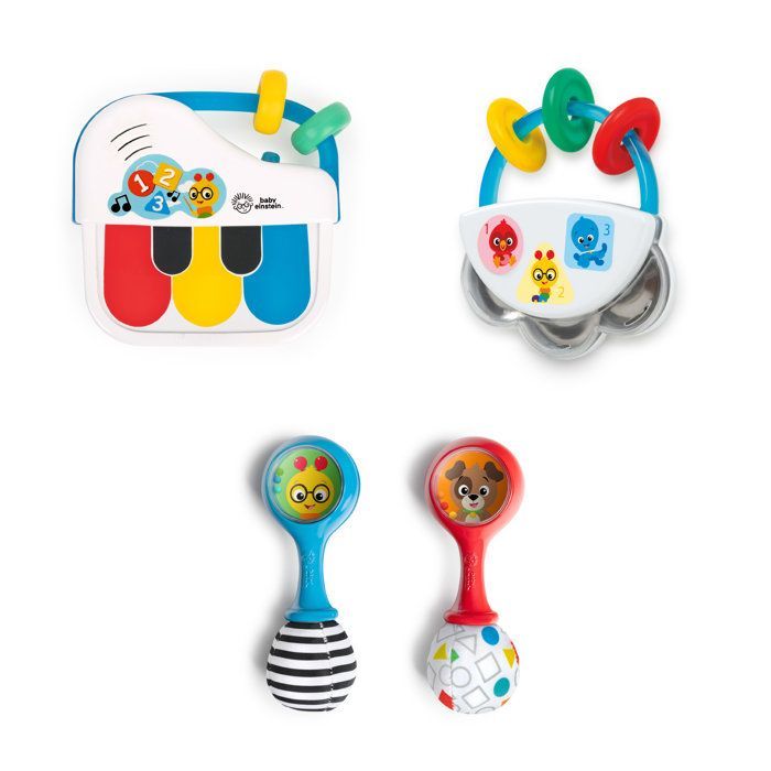BABY EINSTEIN - Jingle & Jam -musikaalivauvalahjasetti, jossa 3 musiikkilelua: minitamburiini, 2 marakassia, vauvapiano