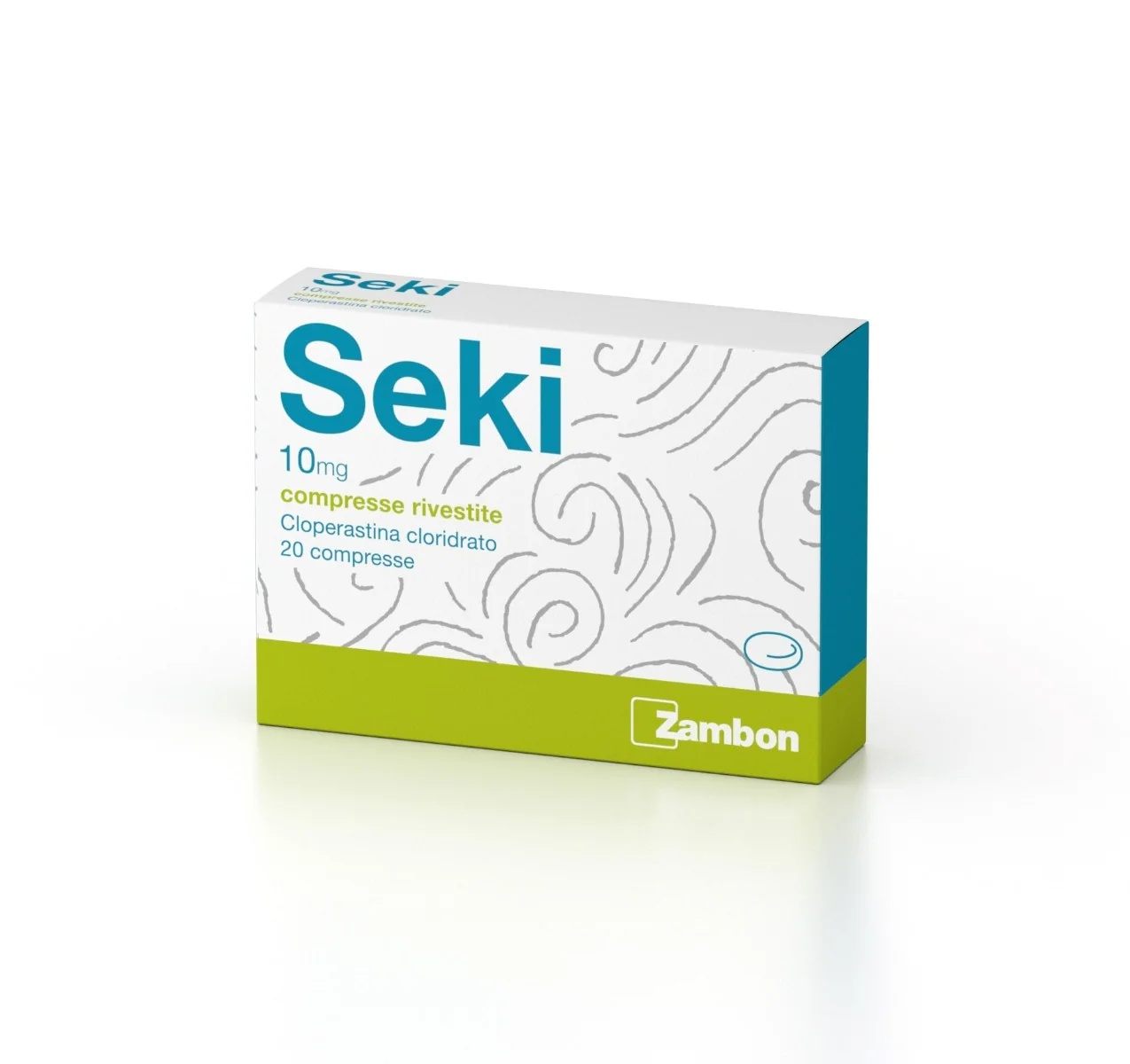 Seki 10 mg 20 filmomhulde tabletten, kalmerend middel en hoestonderdrukker