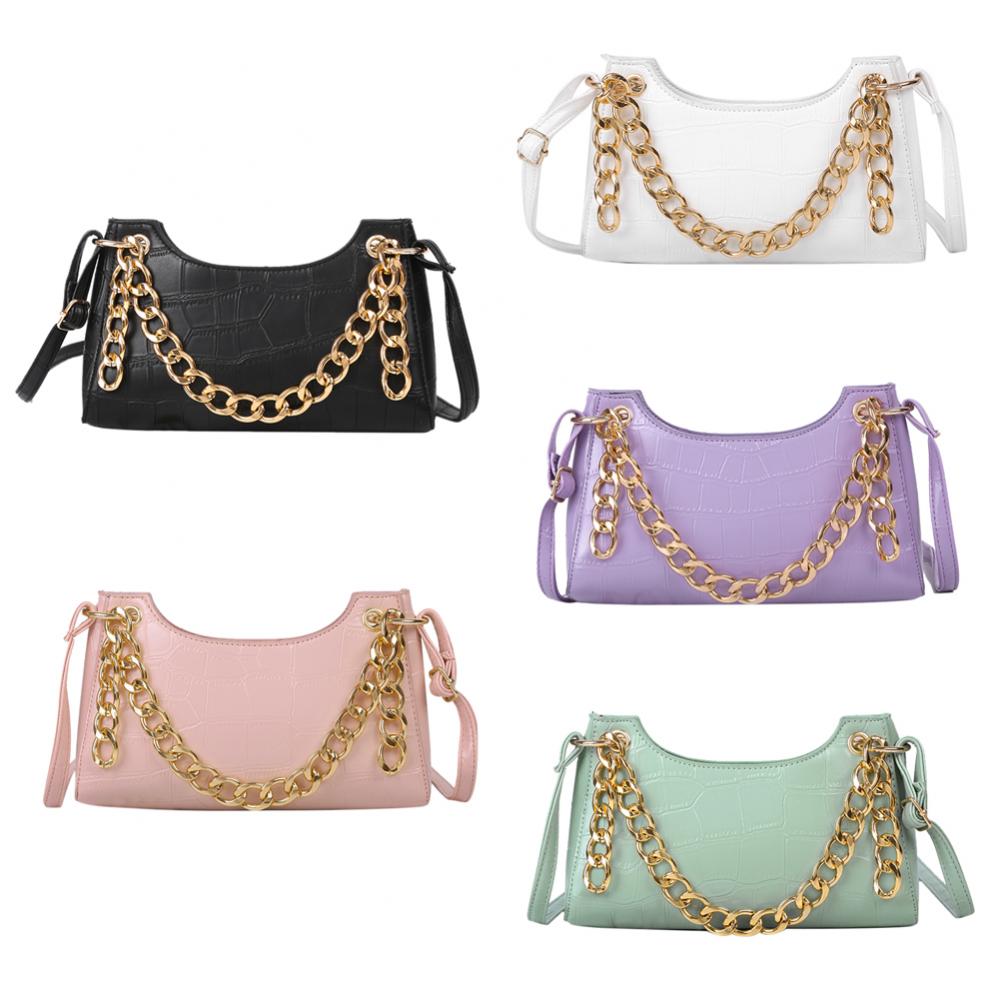 Sacs à main en promotion : sac bandoulière classique en cuir à texture délicate pour femme, couleur unie, petit sac messager