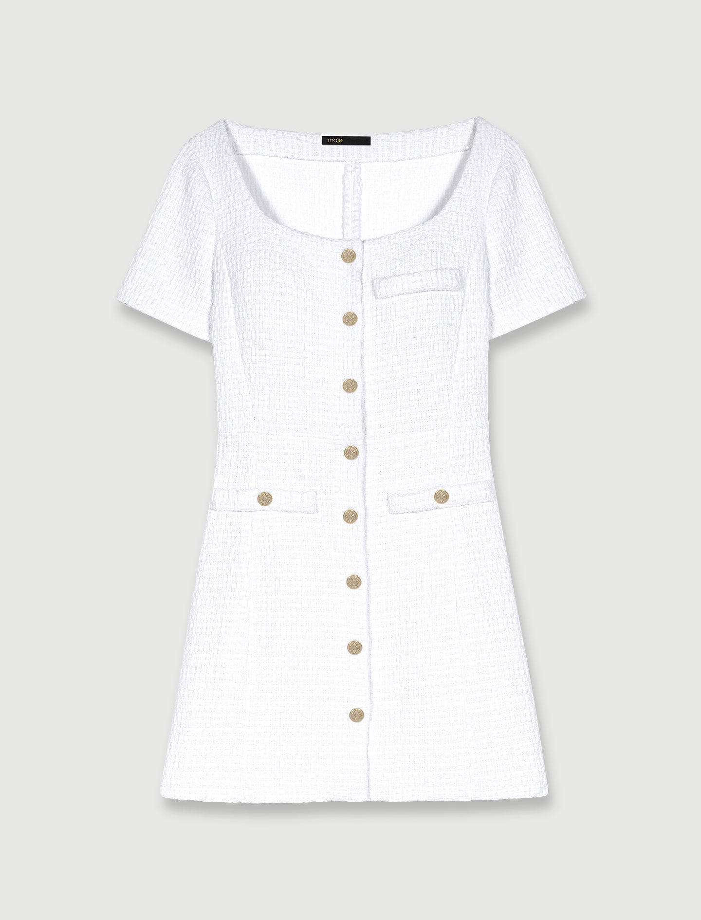 Rochie scurtă din tweed - brută
