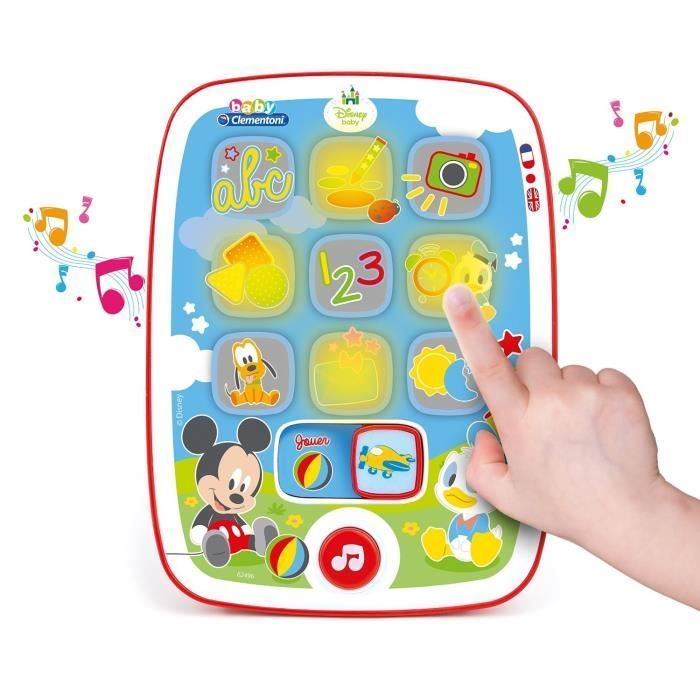 CLEMENTONI Disney Baby - Mi primera tableta de Mickey - Juguete de aprendizaje temprano