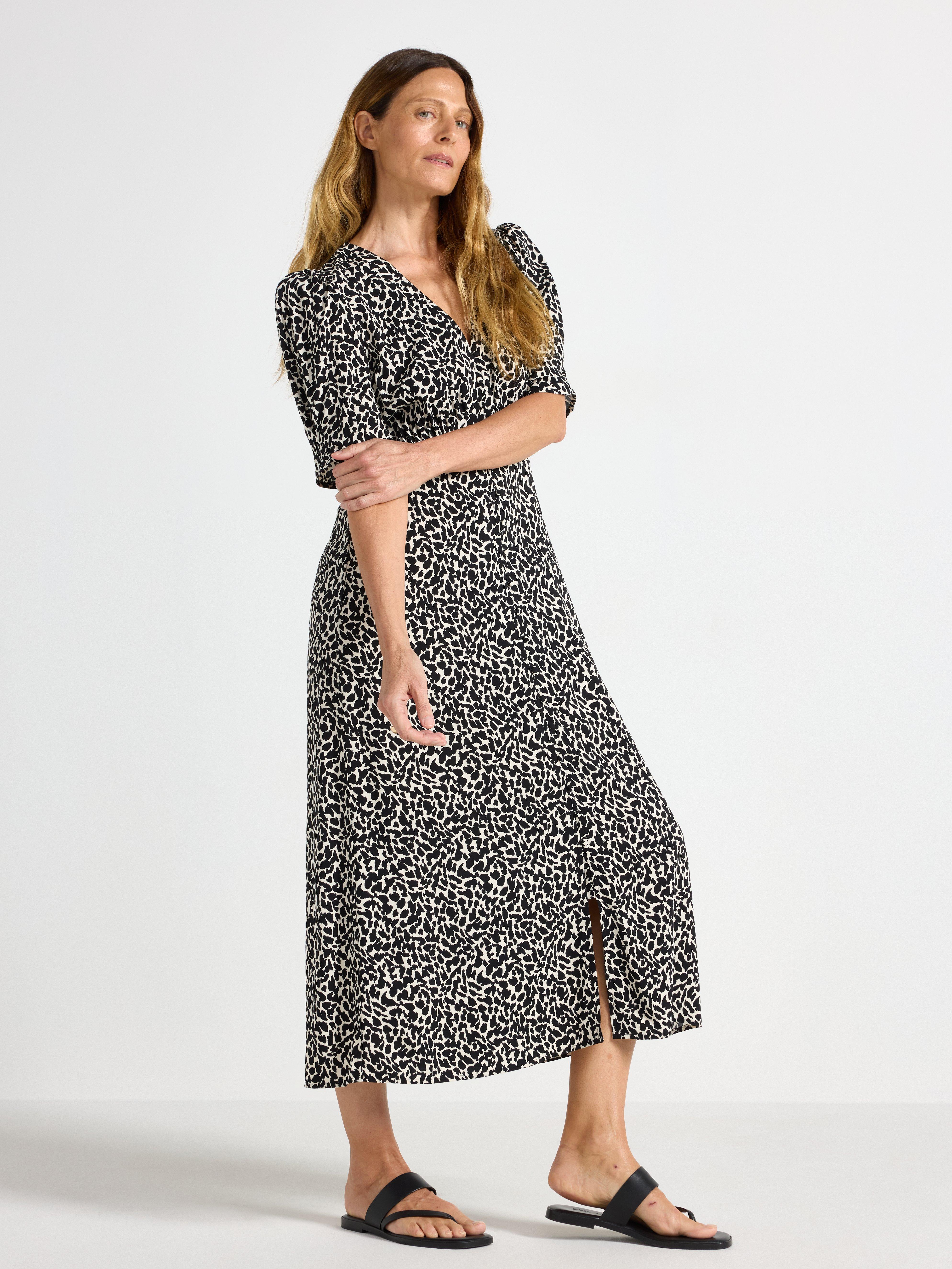 Vestido midi estampado Offblack