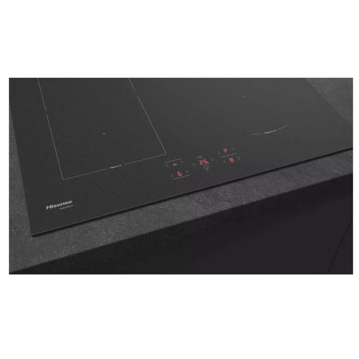 Placa de inducción Hisense de 60 cm con 4 quemadores, 7200 W, negra - HI6431SRFZ