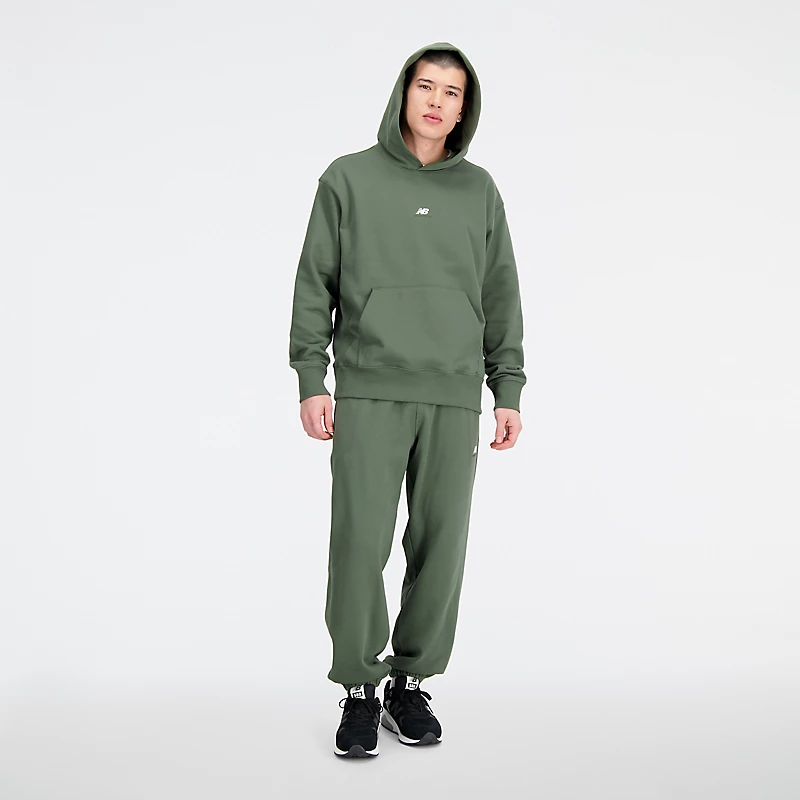 Męska bluza z kapturem Athletics Remastered Graphic French Terry - GŁĘBOKA OLIWKOWA ZIELEŃ