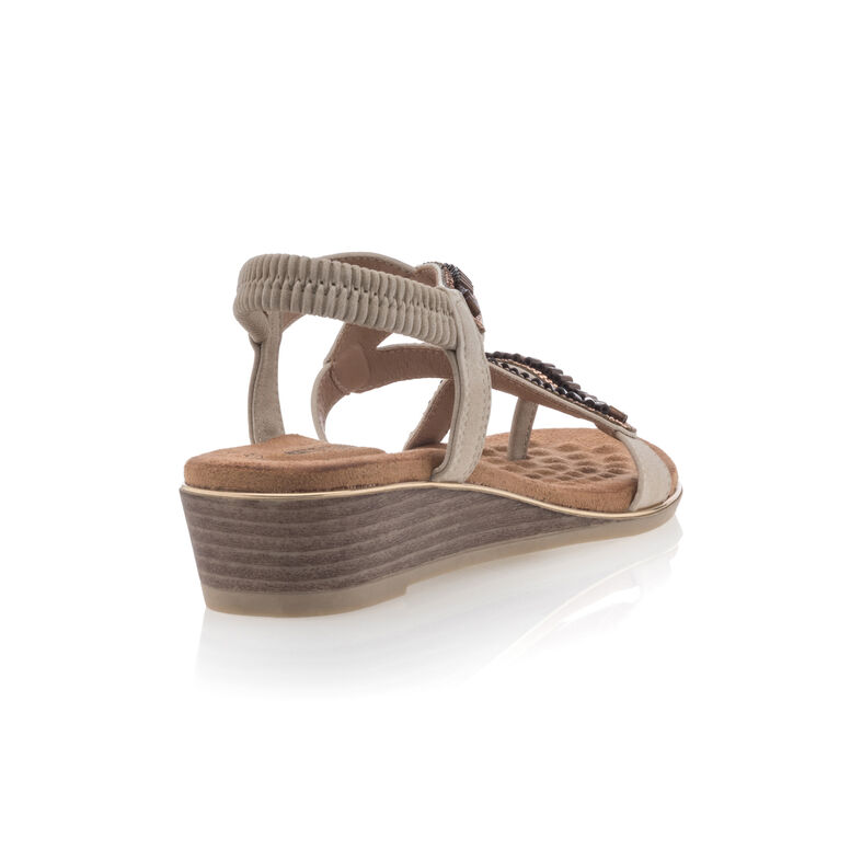 Beige Damen-Sandalen / Zehenfreie Schuhe