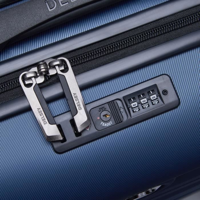 DELSEY PARIS - AIR ARMOUR  - Valise cabine rigide 55 cm x 40 cm x 20 cm - 35 L - S - Bleu nuit