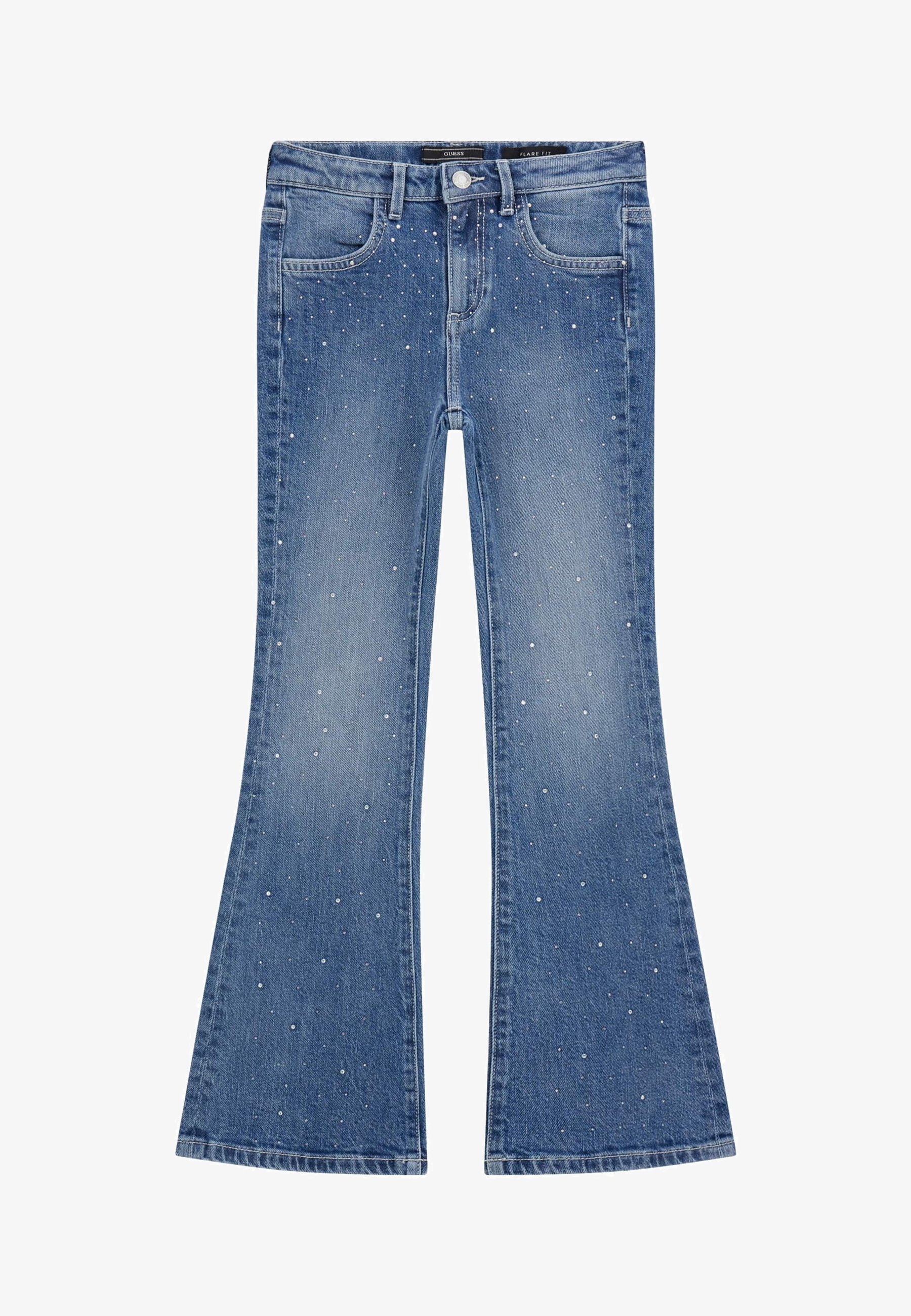 Guess FLARED STRASS - Bootcut jeans - blauw
