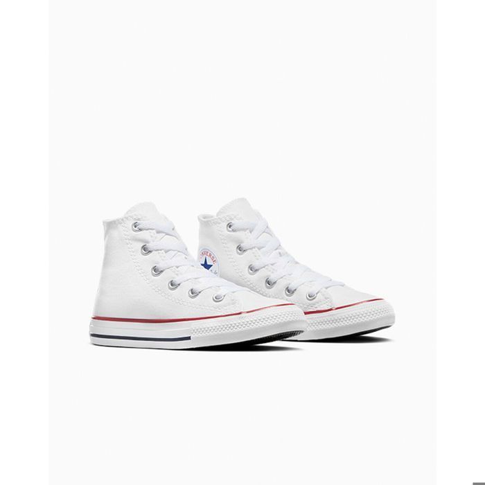 Alpargatas altas blancas Converse 3J253C con estrellas, unisex.