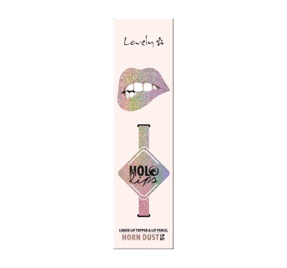 Lovely Holo Lips zestaw pomadka   kredka do ust Horn Dust