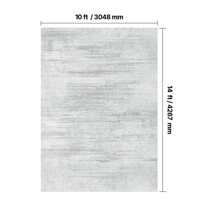 Alfombra para sala de estar, 3 x 4,3 m - VEVOR - Alfombra grande lavable y antideslizante para dormitorio - Pelo corto y denso - Resistente a los arañazos de mascotas