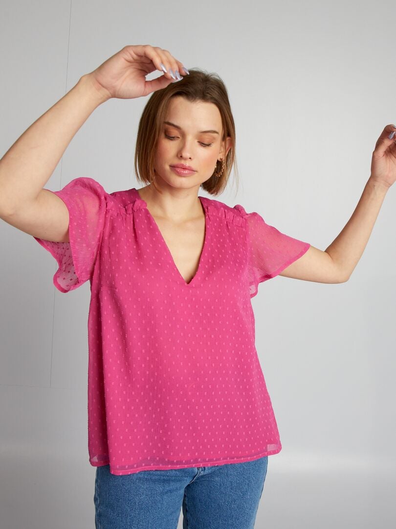 Plumetis blouse - ROZE