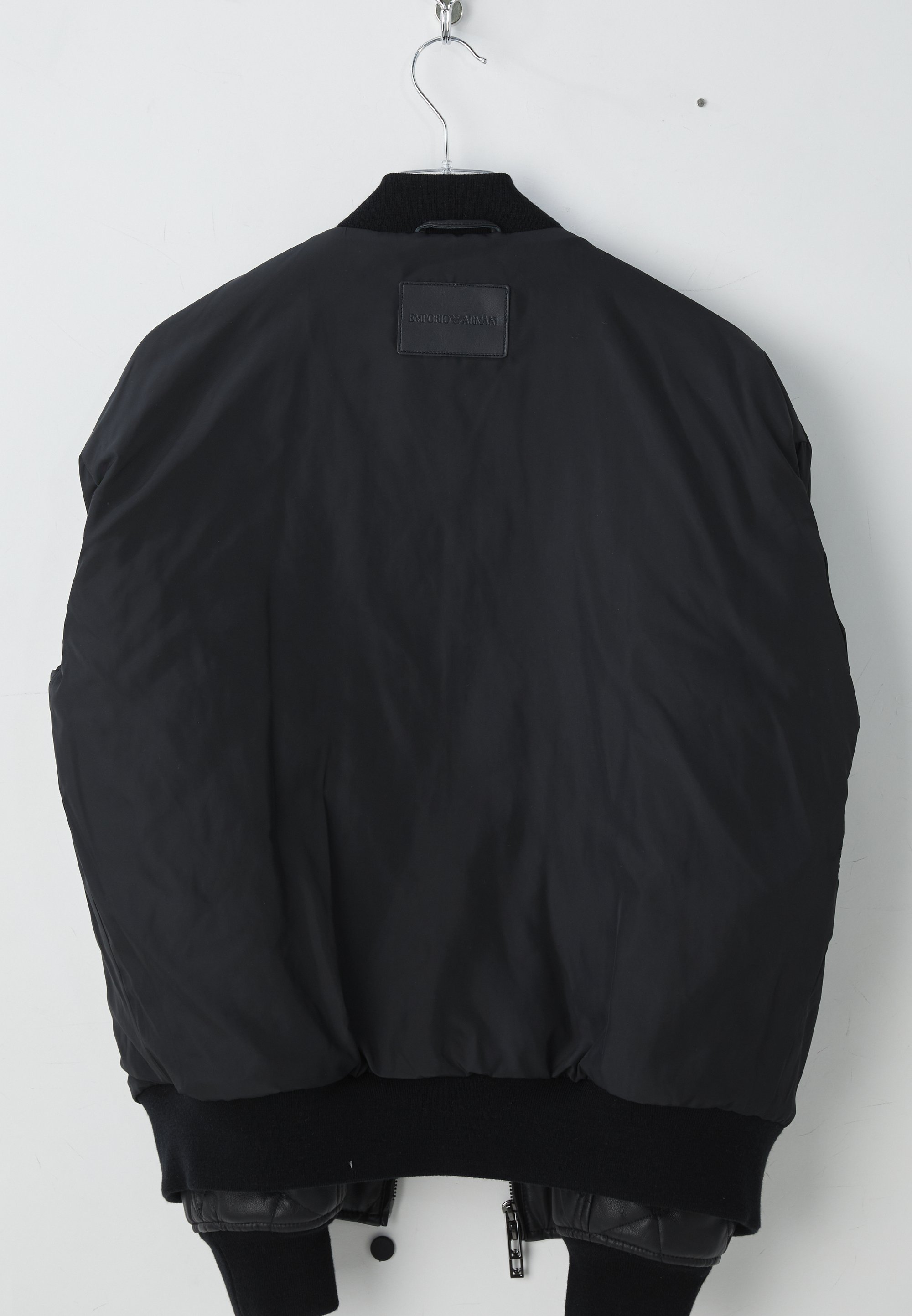 Emporio Armani BLOUSON JAKNA - Kožna jakna - crna ljepotica