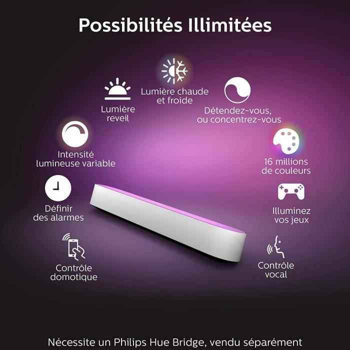 Lámpara inteligente Philips Hue Hue Play Pack x1 - Blanca