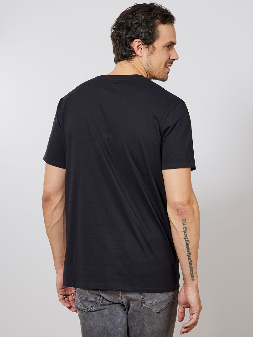 Camiseta 100% algodão +190cm - preta