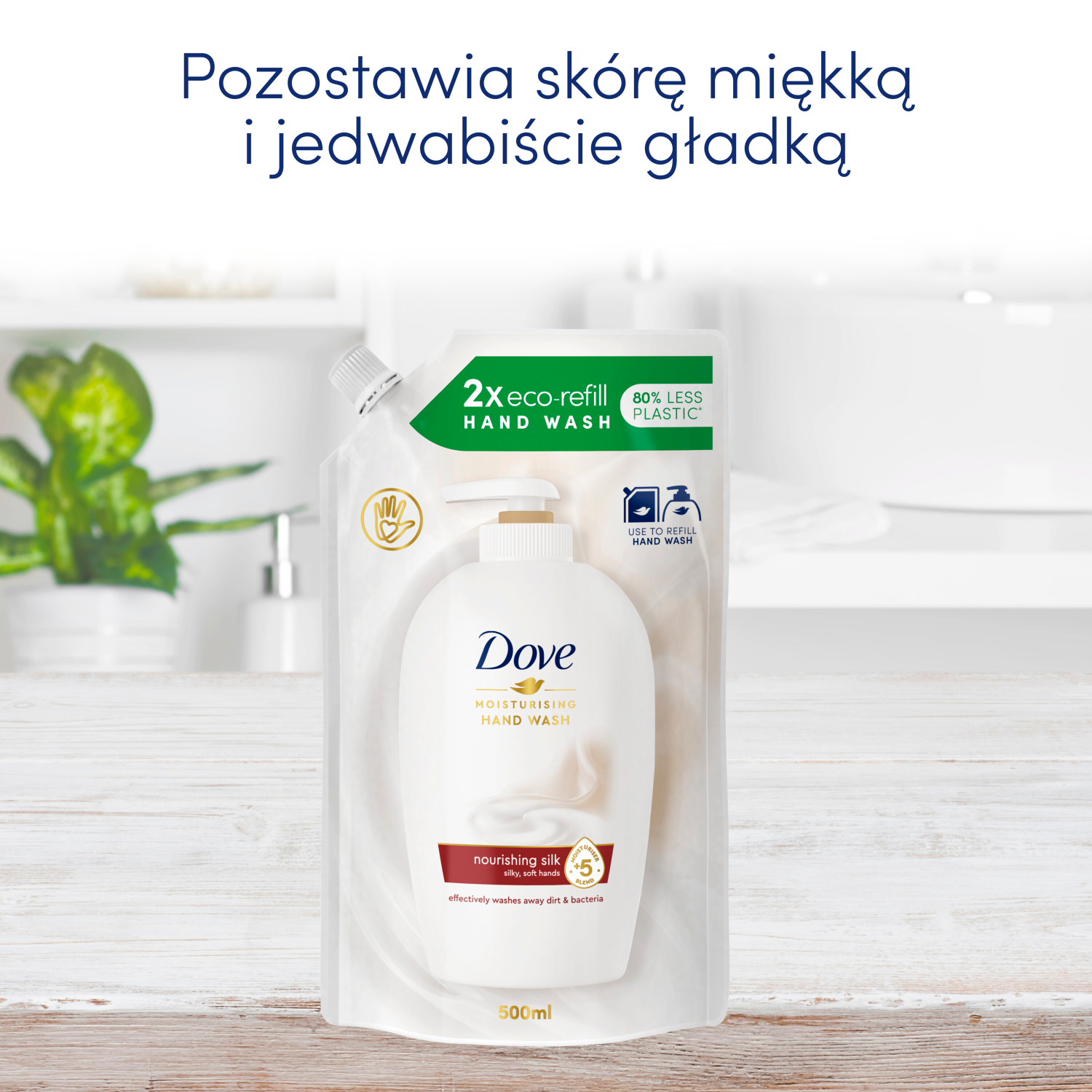 Ricarica di sapone liquido Dove Fine Silk da 500 ml