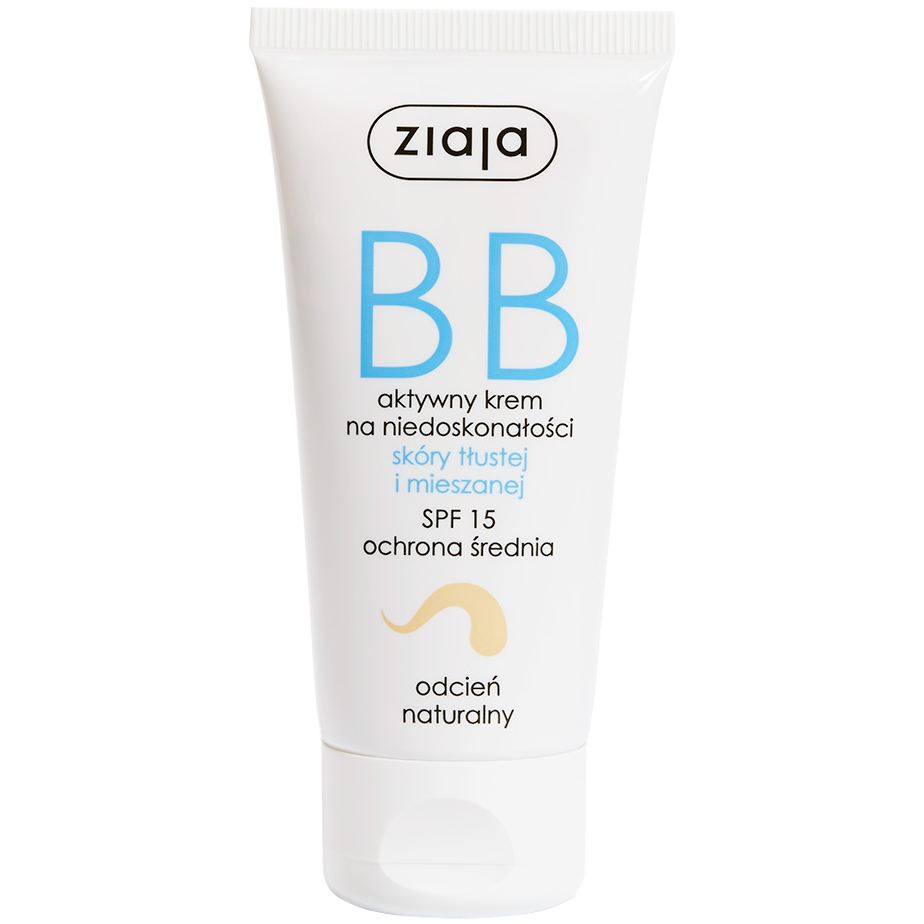 Ziaja aktiv ansigtscreme til fedtet og kombineret hud med ufuldkommenheder SPF 15 50 ml BB