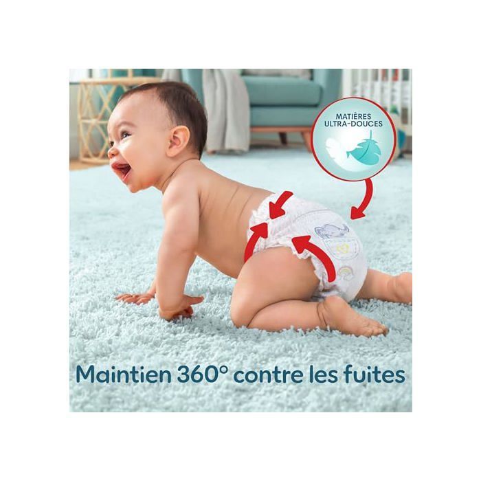 Couches-Culottes - Pampers - Premium Protection - Taille 6 - Maintien 360° - Ultra-Douces