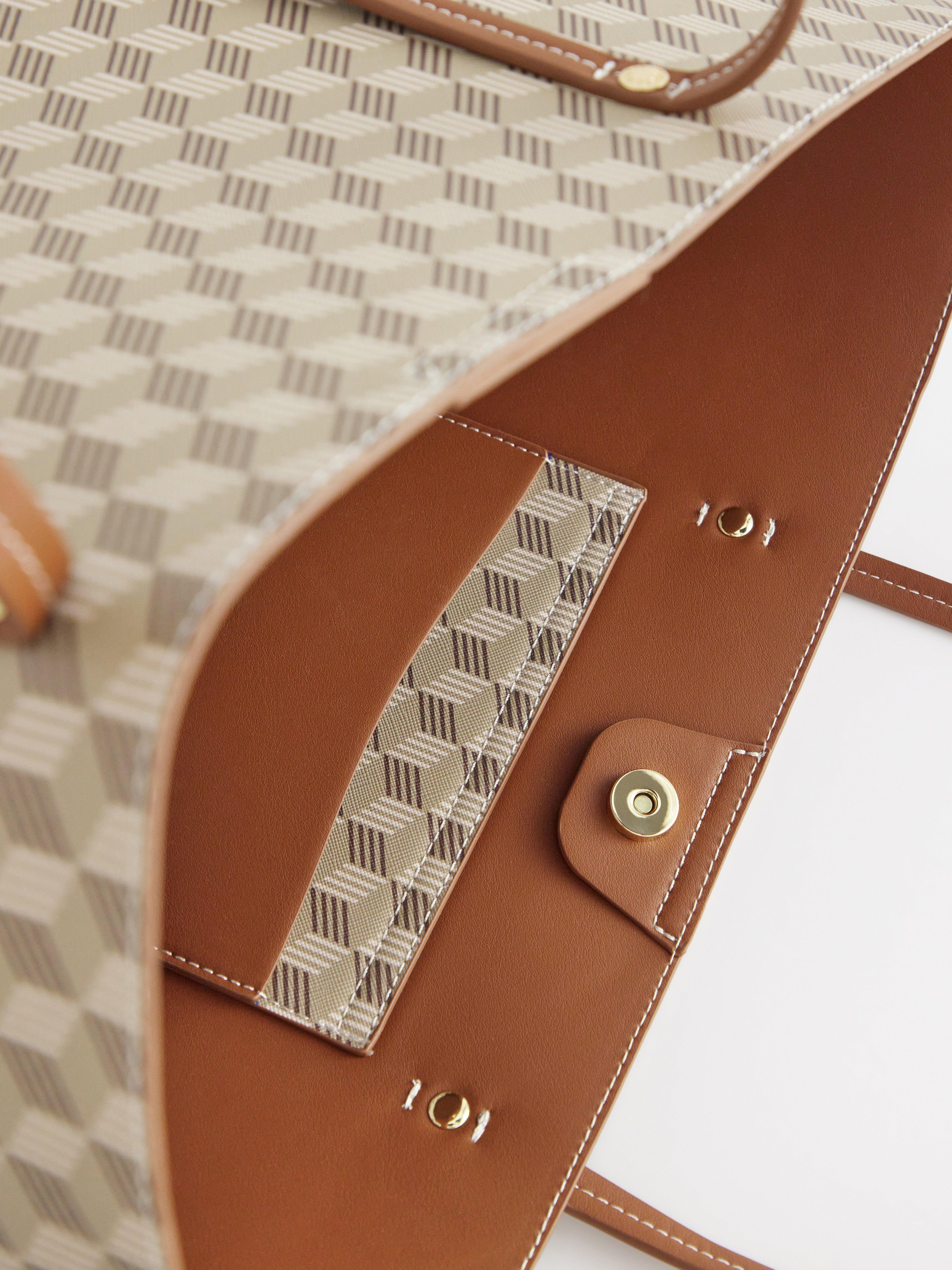 Sac cabas en similicuir beige