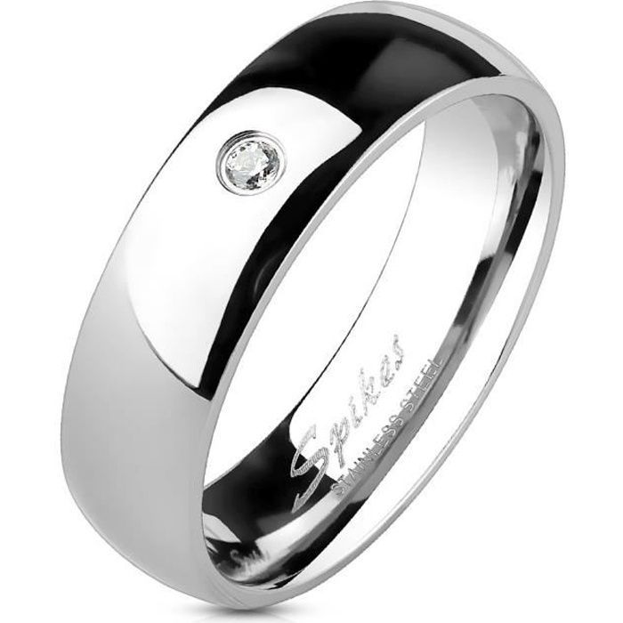 Cheap mirror-effect steel wedding ring for men and women (60)