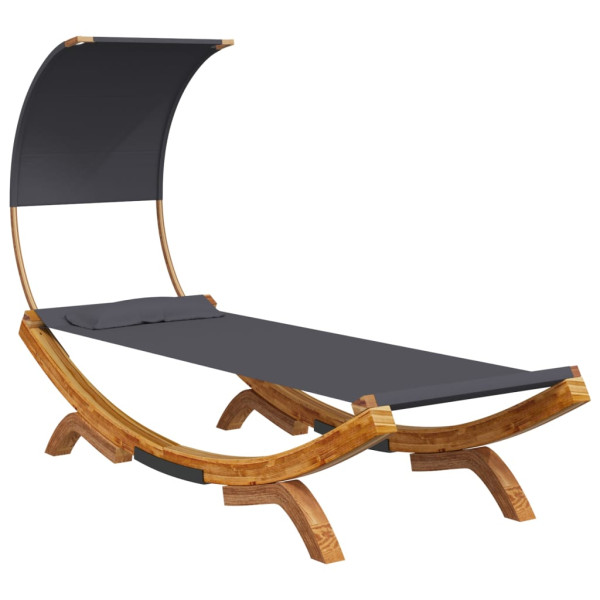 Hamak Antracyt 100 x 200 x 126 cm Drewno vidaXL