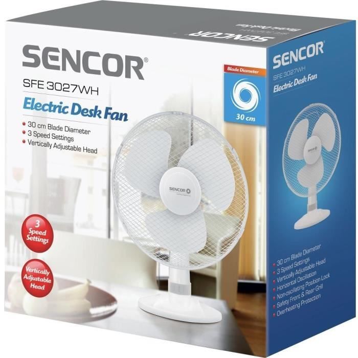 Ventilador de escritorio - Sencor - SFE 3027WH-EUE3