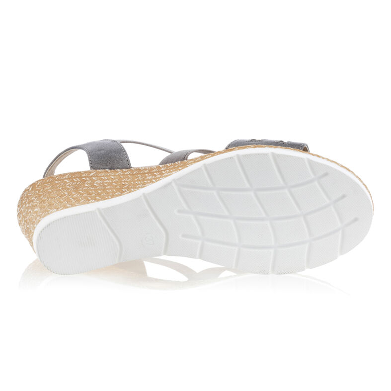 Graue Damensandalen / Zehenfreie Schuhe