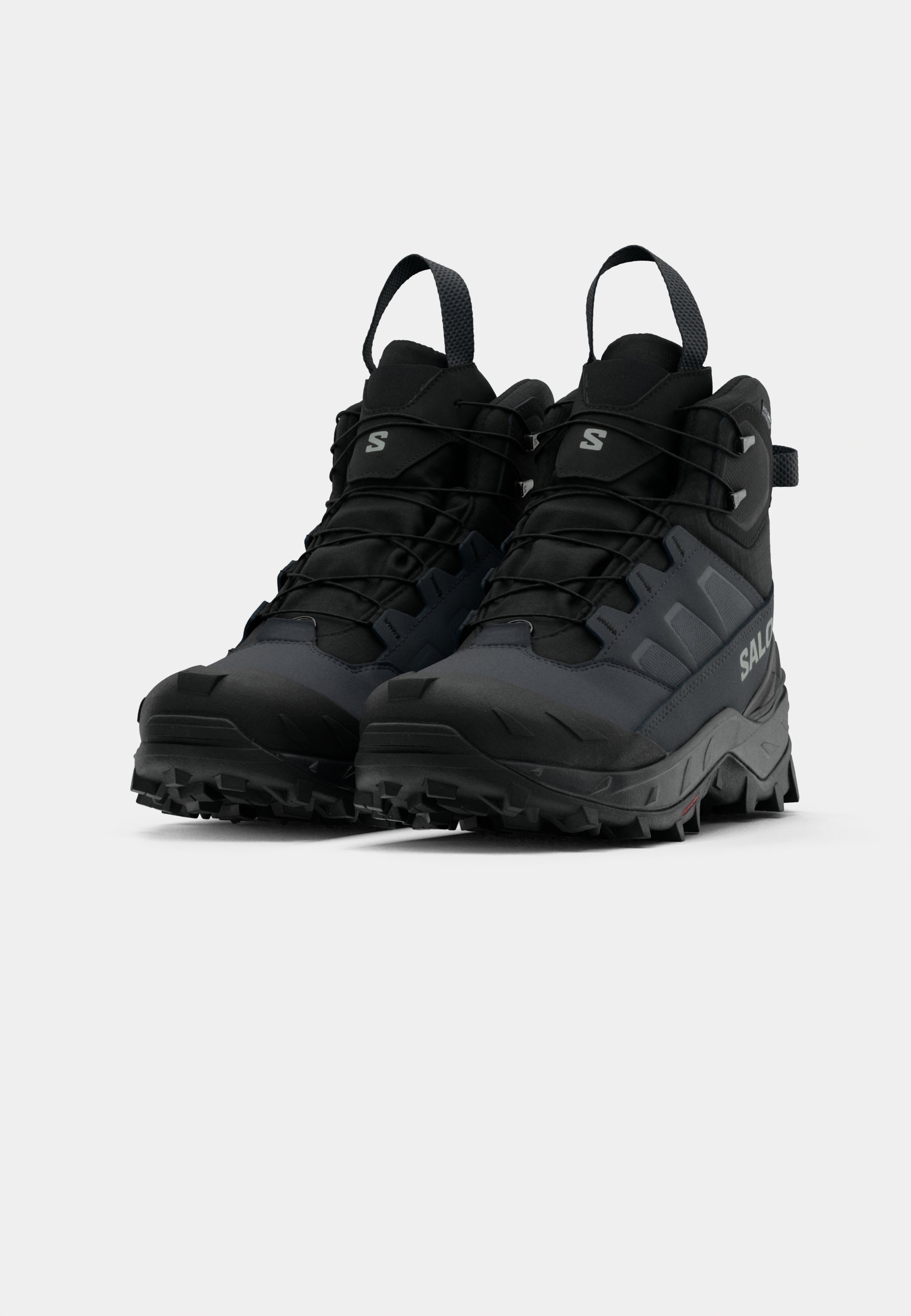Salomon CROSSTRAK POWDER WP - Winterstiefel - Asphalt/Schwarz/Haifischleder