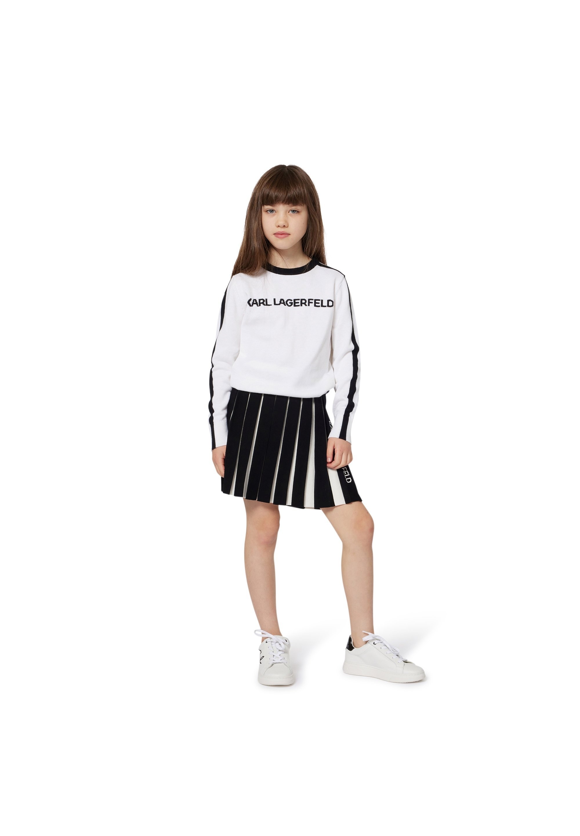 KARL LAGERFELD KIDS SKIRT - A-line skjørt - black/white