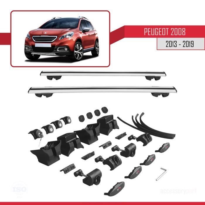 Barras de techo - Peugeot - 2008 - Aluminio - Gris - Compatible con modelos 2013-2019