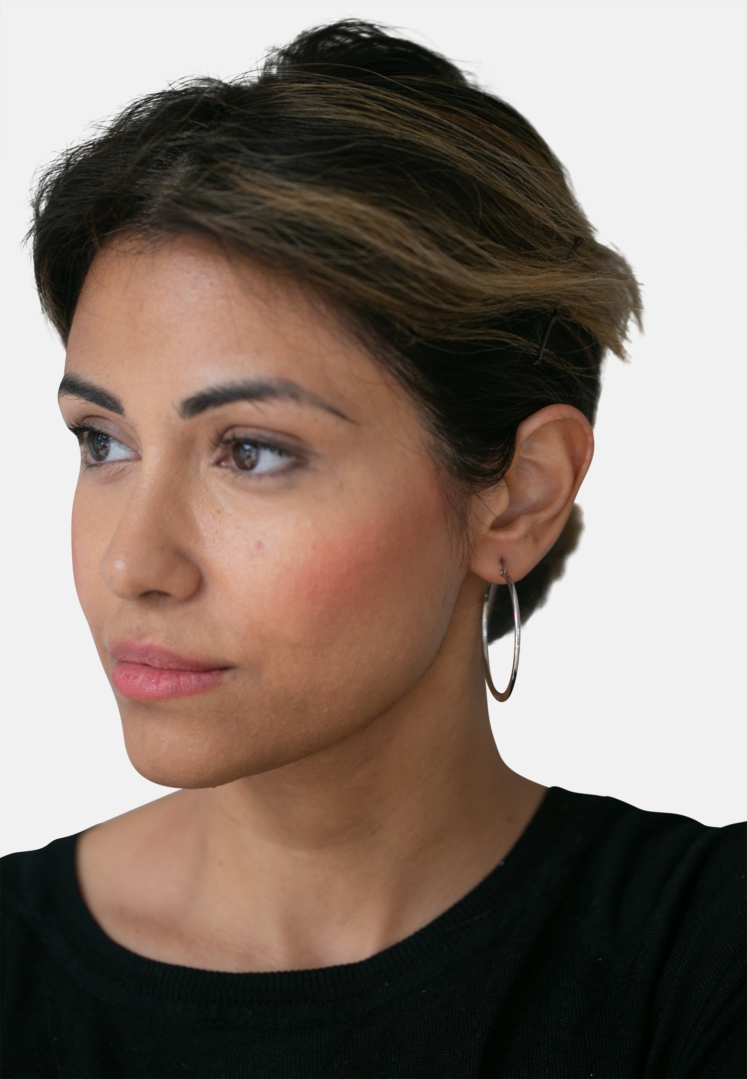Heideman Boucles d'oreilles créoles couleur argentée polie
