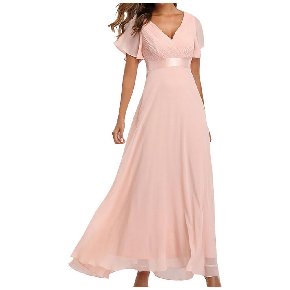 Abiti da sera Ever Pretty EP09890 Elegante abito da sera formale in chiffon con scollo a V e volant, abito da festa Robe De Soiree 2020 #3