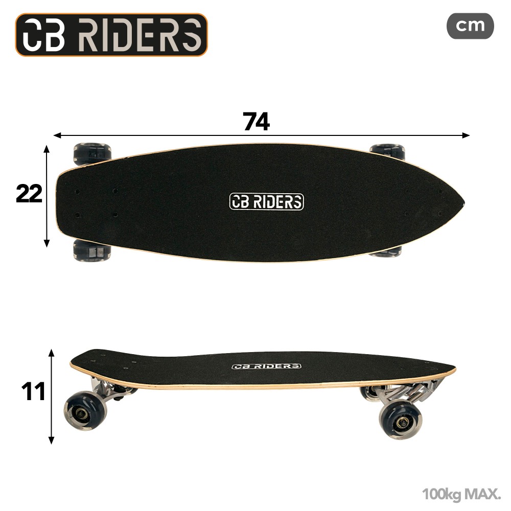 Skateboard met 4 wielen CB Riders 74 cm
