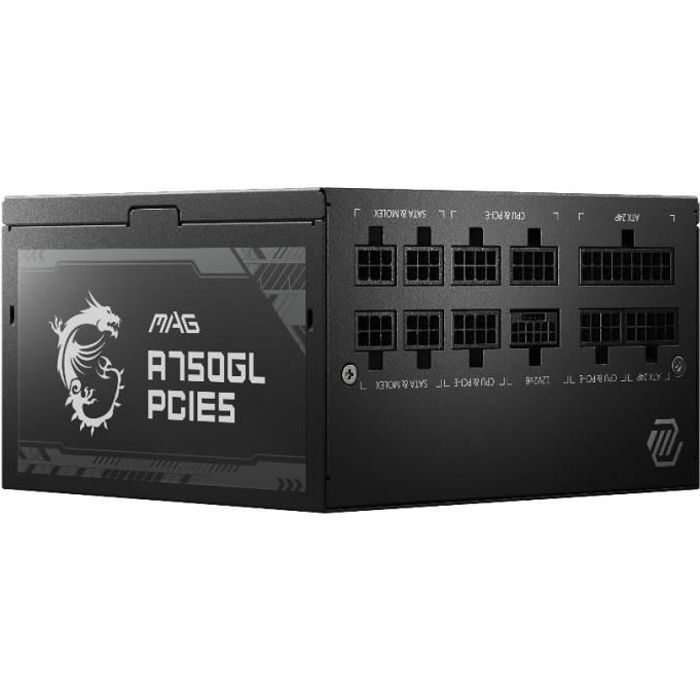MSI MAG A750GL PC Power Supply PCIe5 - 750W 80+ Gold Modular