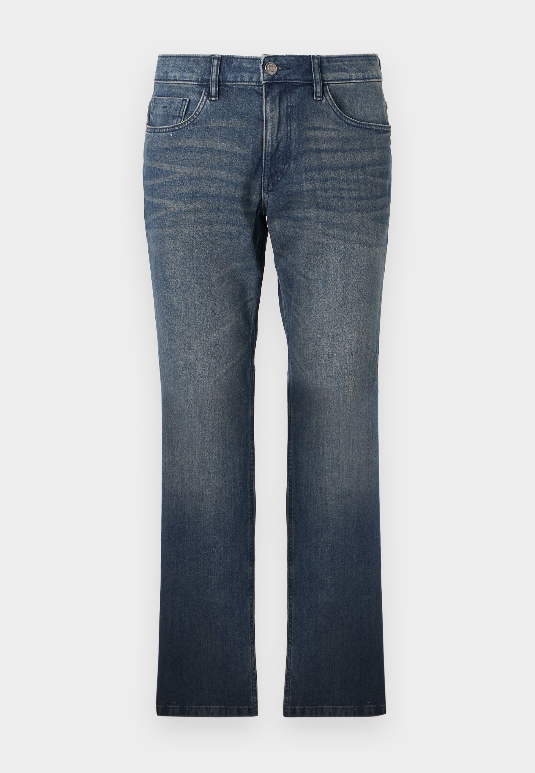 TOM TAILOR MARVIN - Jeans mit geradem Bein - dunkler Stone-Wash-Denim