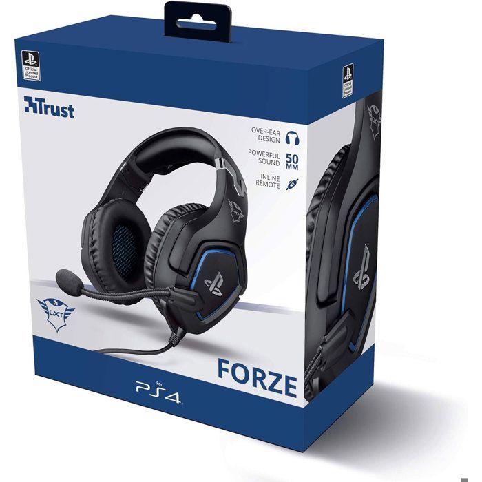 Auriculares para juegos TRUST GXT 488 Forze - Licencia oficial para PS4/PS5 - Micrófono plegable - Cable trenzado de 1,2 m