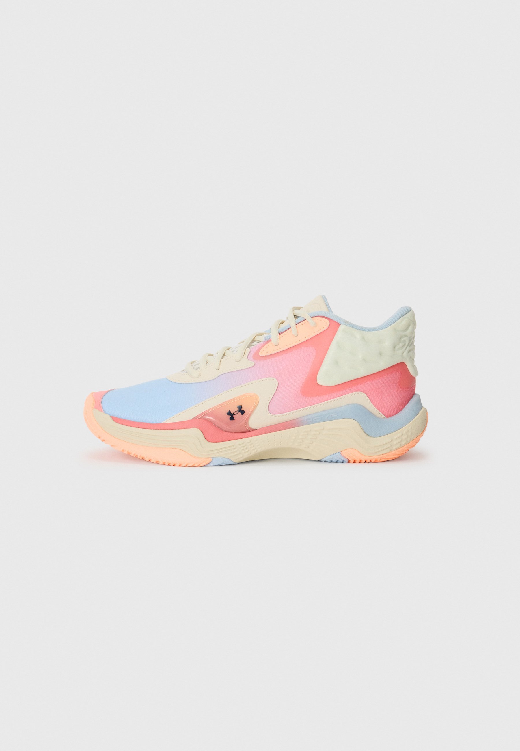 Under Armour SPAWN UNISEX - Basketbalschoenen - stone/sun kiss/washed navy