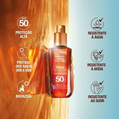 Garnier Ambre Solaire ochranný olej ideální pro bronz UVA SPF50 150 ml 150 ml