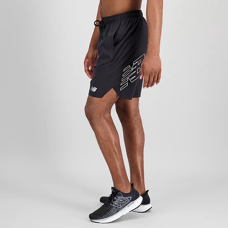 Heren Tenacity geweven logo shorts van 23 cm - Zwart