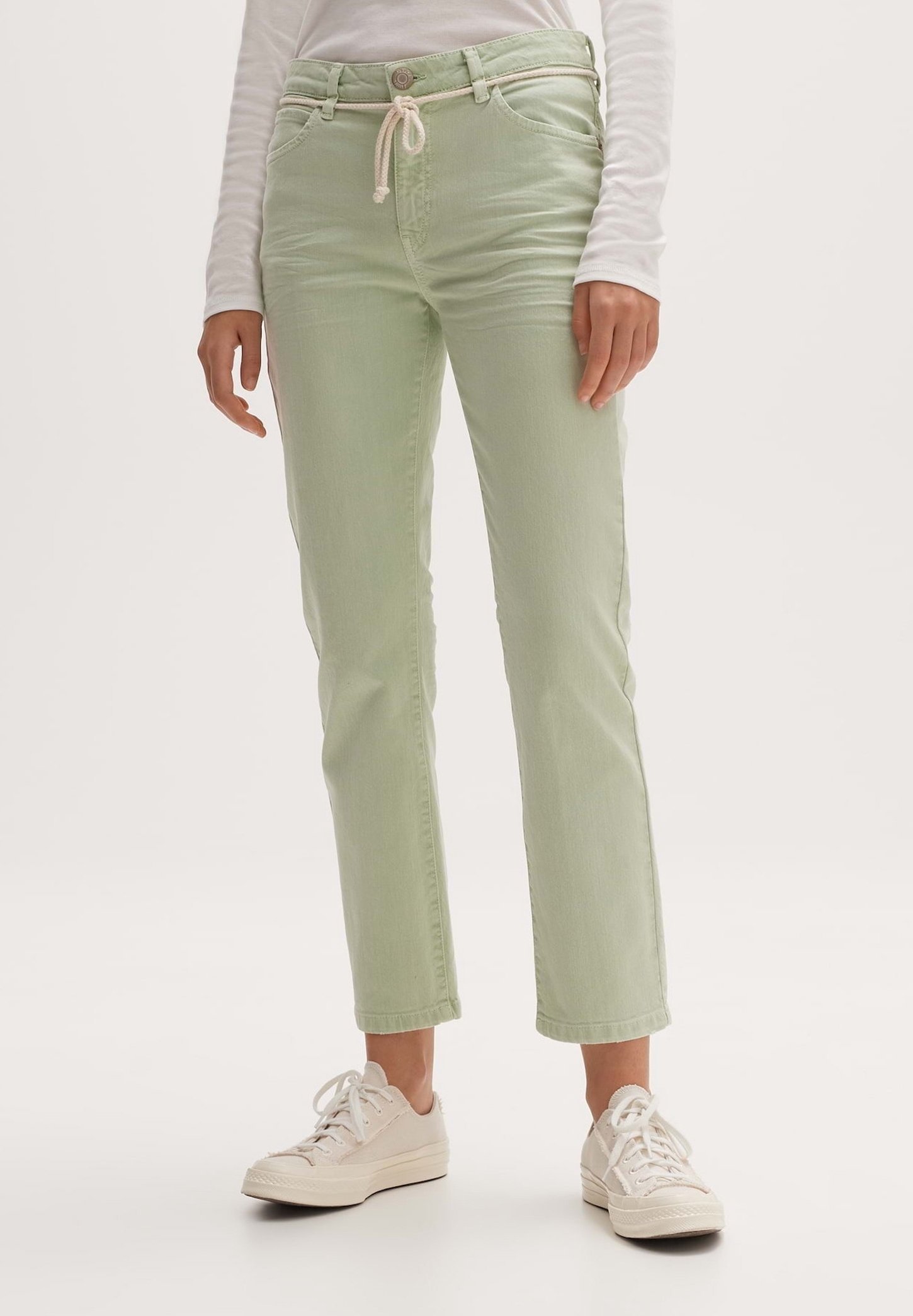 OPUS Slim fit jeans - lichtgroen