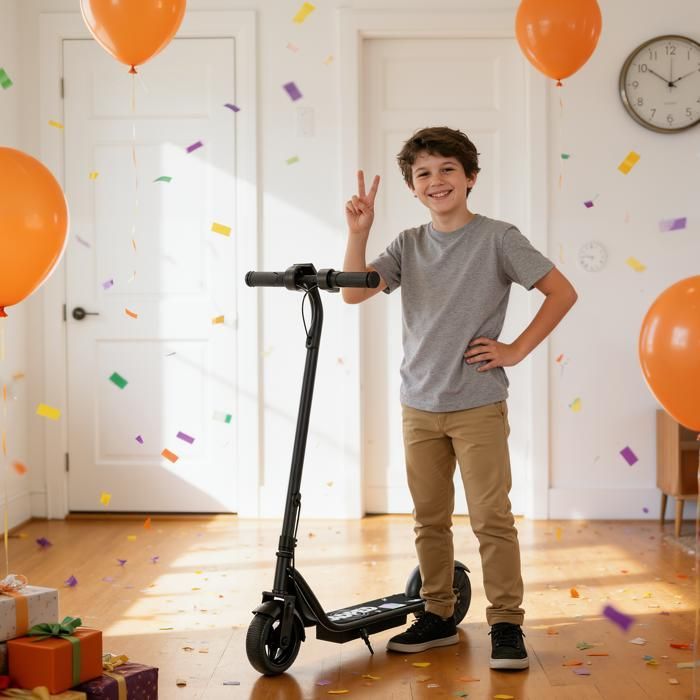 Patinete eléctrico plegable para niños - Motor de 250 W - Batería de 4,4 Ah - Ruedas de 6,5