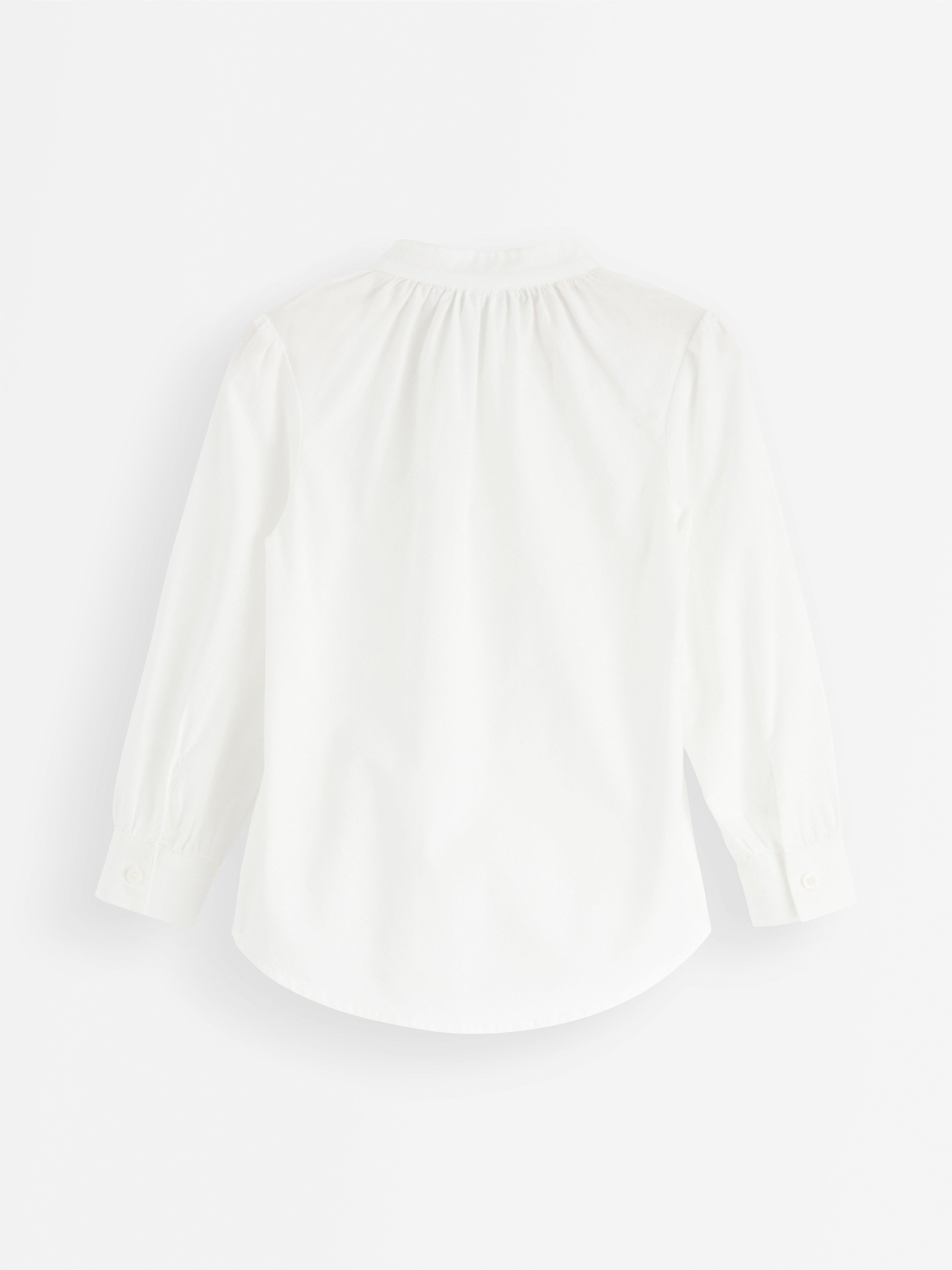 Festlig bomullsblus White
