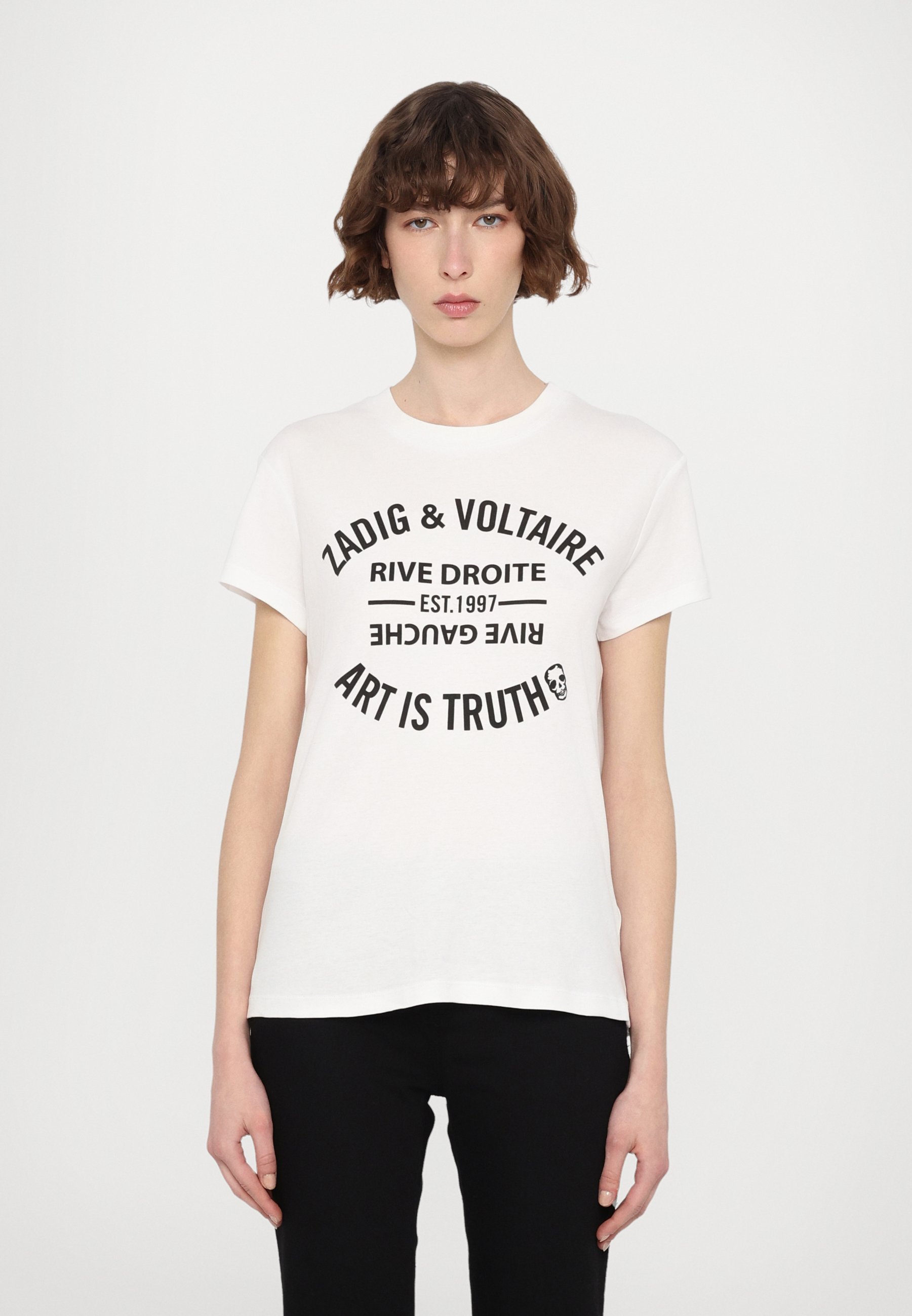 Zadig & Voltaire WALK ICO BLASON ECO - Koszulka z nadrukiem - biała