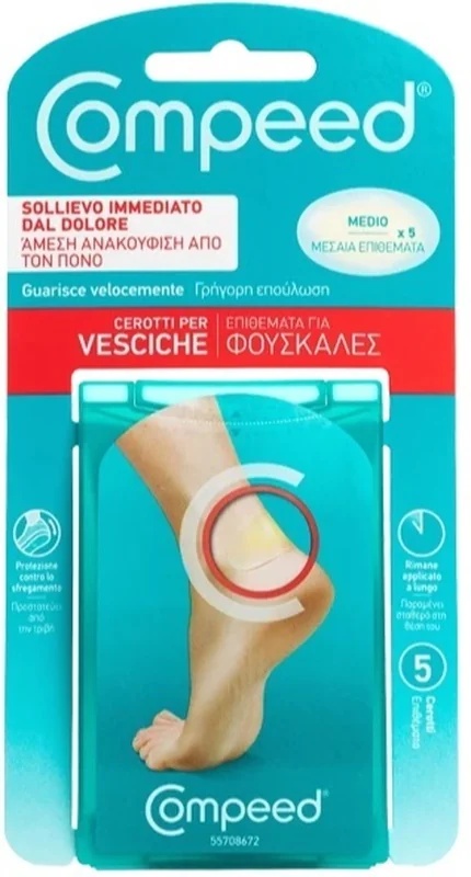 COMPEED Compeed blaarpleisters, medium formaat, 5 stuks, bevorderen de genezing.