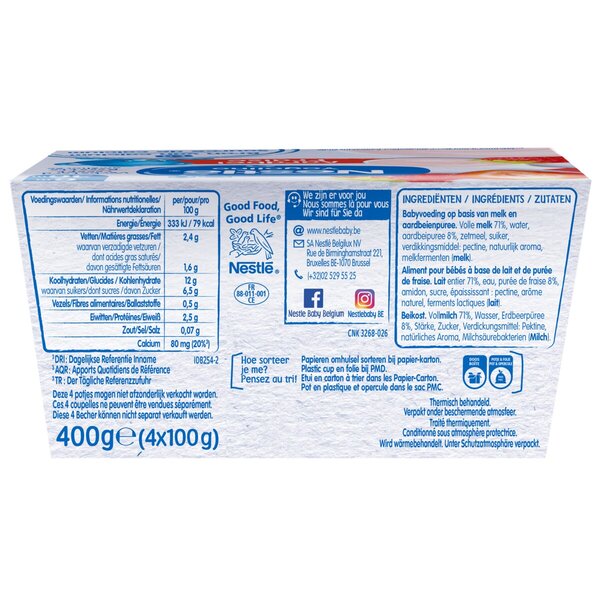 Nestlé Mansikka Baby Yogo<br>4 x 100 g