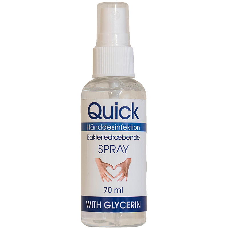 Disinfezione rapida delle mani. Spray da 70 ml.